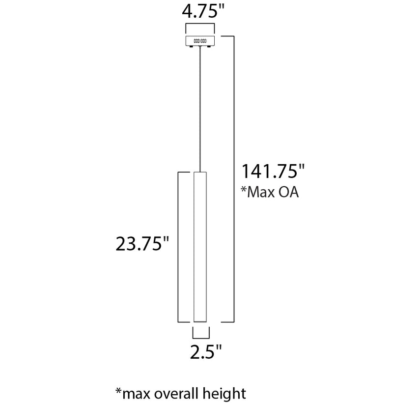 ET2 E10011 Flute 3" Wide LED Pendant
