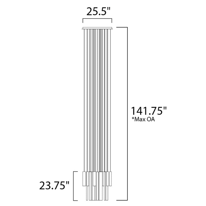 ET2 E10020 Flute 29-lt LED Pendant