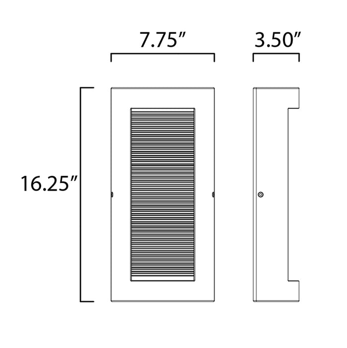 ET2 E14382 Boardwalk Medium 2-lt LED Outdoor Wall Sconce