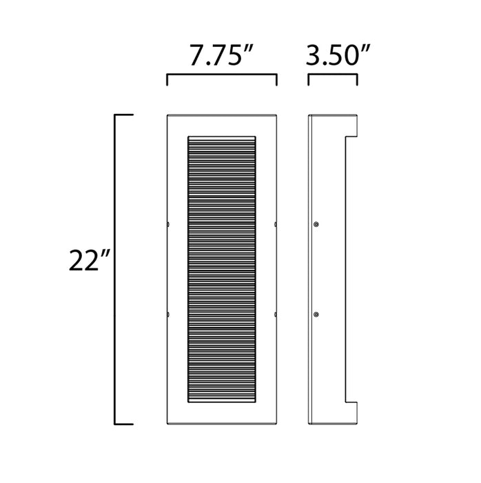 ET2 E14384 Boardwalk Large 2-lt LED Outdoor Wall Sconce