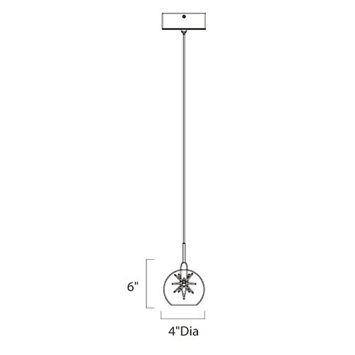 ET2 E20108 Starburst 1-lt Mini Pendant