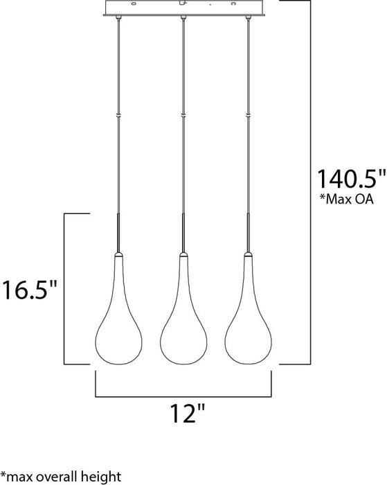 ET2 E20516 Larmes LED 9-lt LED Pendant