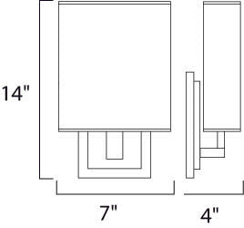 ET2 E21080 Edinburgh LED 2-lt LED Wall Sconce