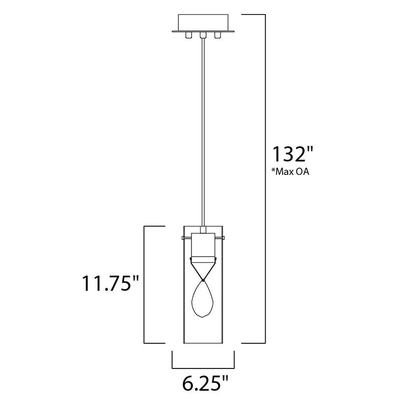 ET2 E21111 Solitaire 1-lt LED Pendant
