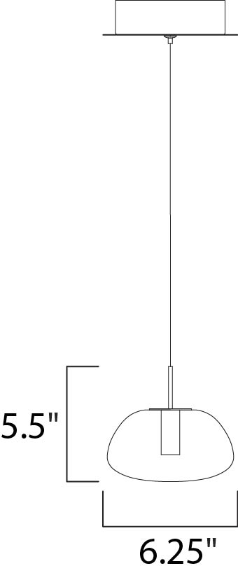 ET2 E21122 Puffs 5.5" Tall LED Pendant