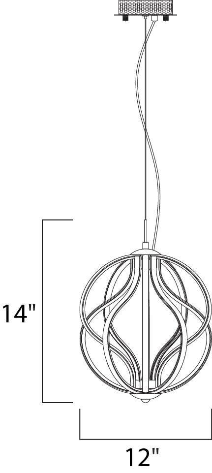 ET2 E21172 Aura LED 10-lt Pendant