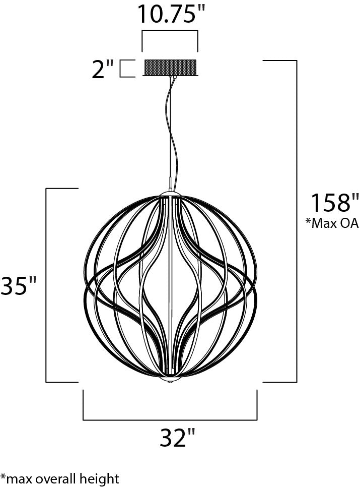 ET2 E21178 Aura 18-lt LED Pendant