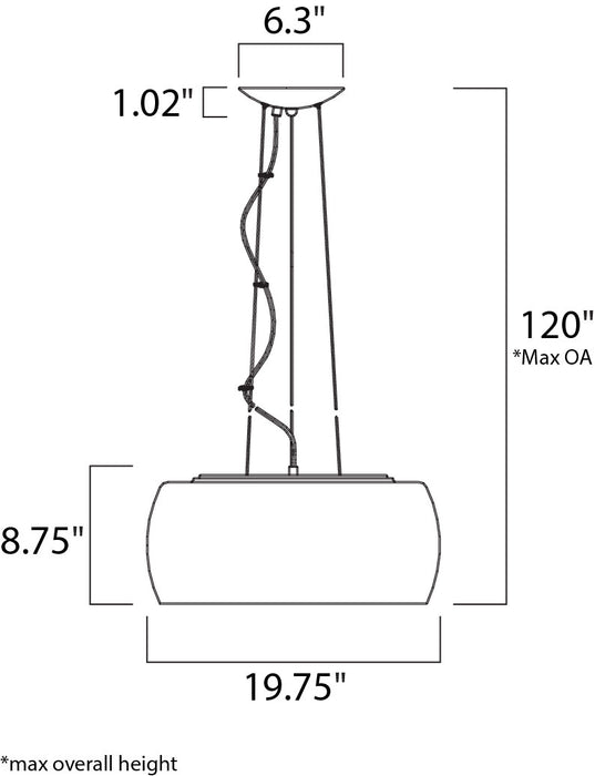 ET2 E21206 Sense 6-lt Pendant