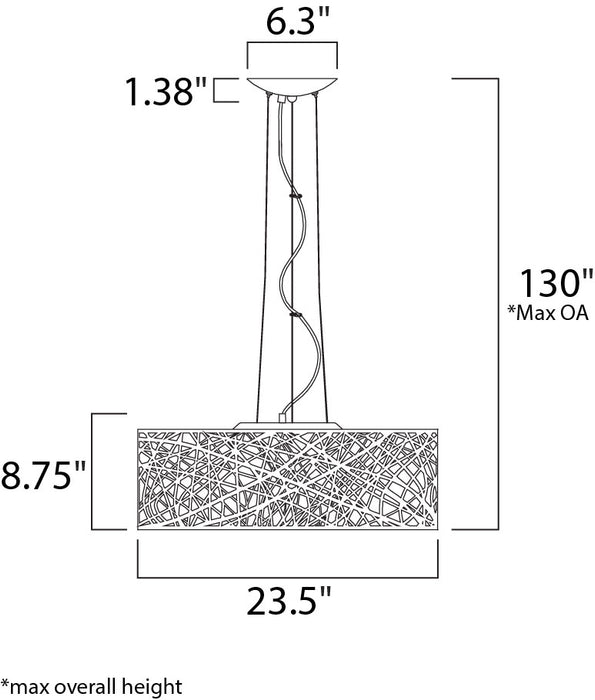 ET2 E21308 Inca 9-lt Pendant