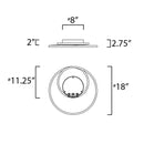 ET2 E21320 Cycle 18" Wide LED Flush Mount - Black