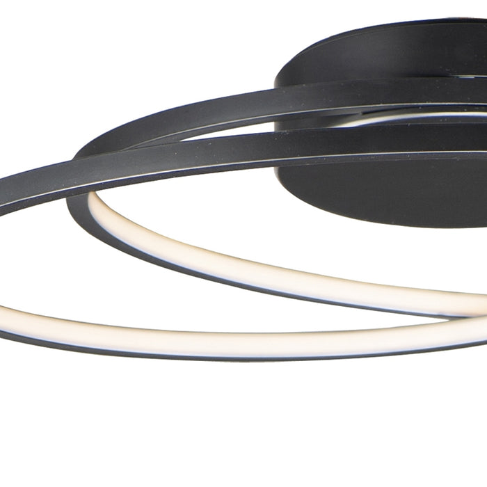 ET2 E21322 Cycle 24.5" Wide LED Flush Mount - Black