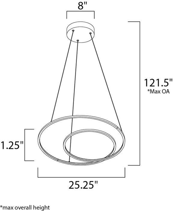 ET2 E21325 Cycle 1-lt LED Pendant - Matte Silver