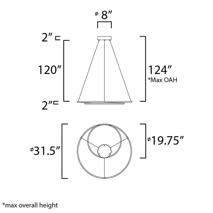 ET2 E21327 Cycle 1-lt LED Pendant