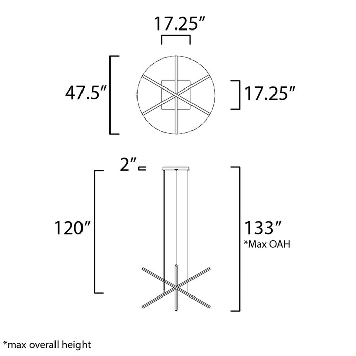 ET2 E21373 Hover 3-lt LED Pendant