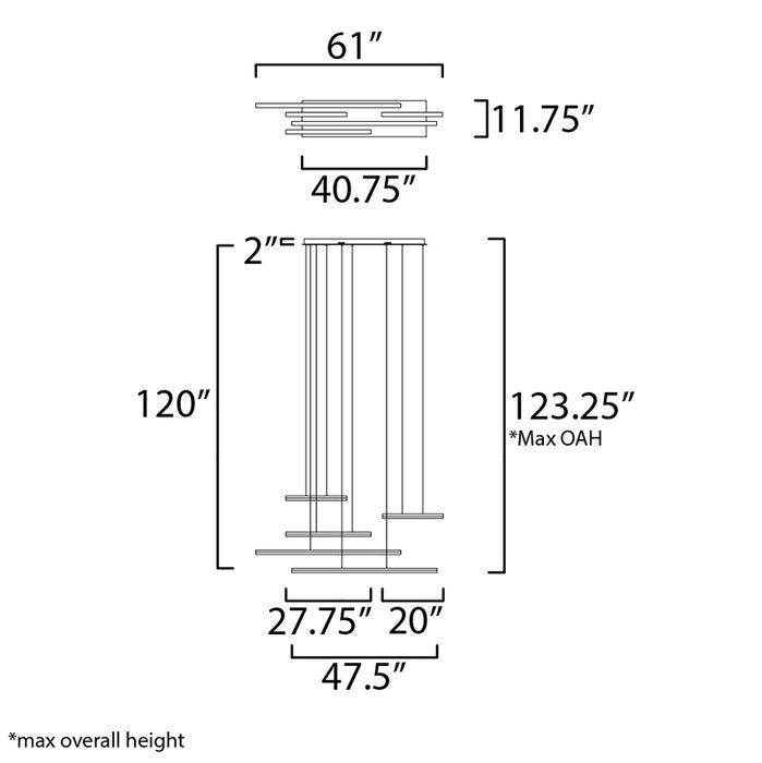 ET2 E21376 Hover 5-lt LED Pendant