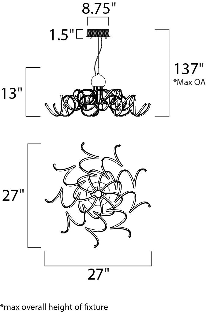 ET2 E21415 Chaos 28" Wide LED Pendant