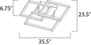 ET2 E21513 Traverse 12-lt LED Flush Mount - Champagne