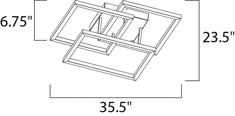 ET2 E21513 Traverse 12-lt LED Flush Mount - Champagne