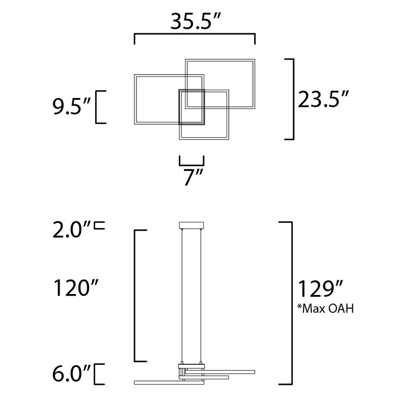 ET2 E21515 Traverse LED Pendant - Black