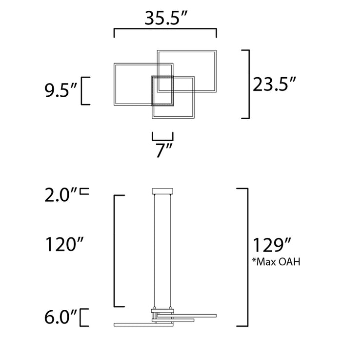 ET2 E21515 Traverse LED Pendant - Black