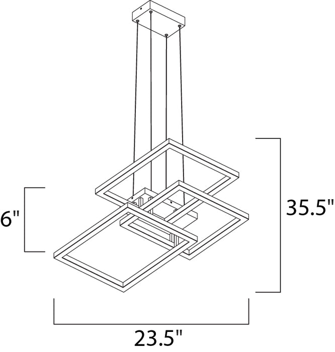 ET2 E21515 Traverse 12-lt LED Pendant - Champagne