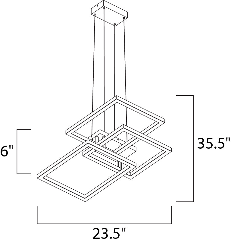 ET2 E21515 Traverse 12-lt LED Pendant - Champagne