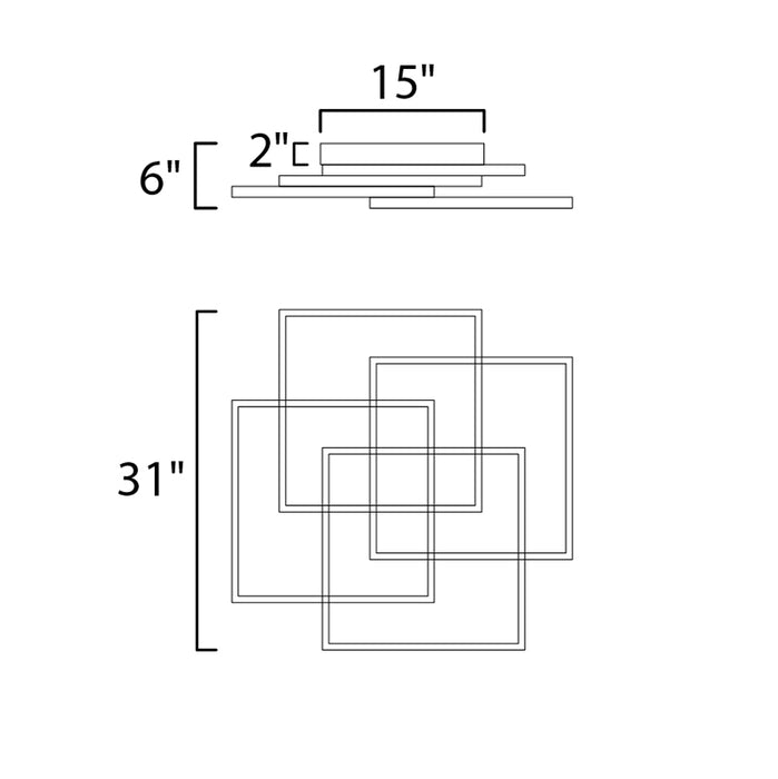 ET2 E21518 Traverse 1-lt LED Flush Mount - Black