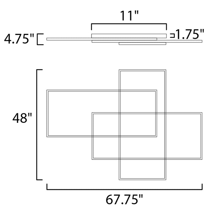 ET2 E21519 Traverse 1-lt LED Flush Mount