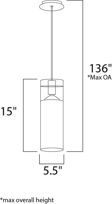 ET2 E22000 Frost 1-lt Pendant