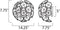 ET2 E22091 Fiori 3-lt Wall Sconce