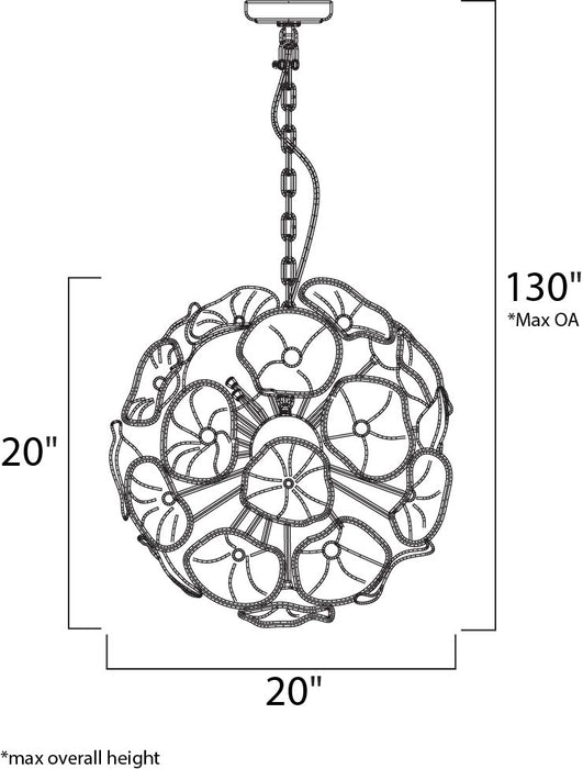 ET2 E22093 Fiori 12-lt Pendant