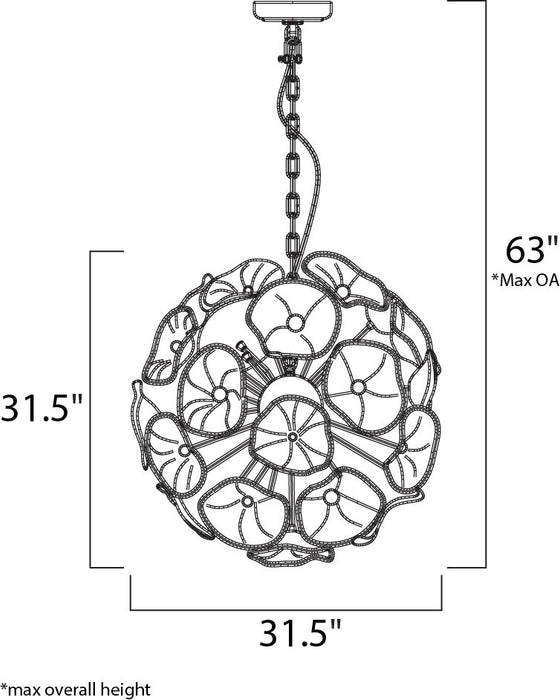 ET2 E22096 Fiori 28-lt Pendant