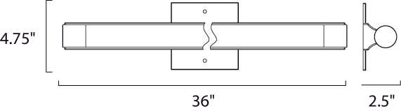 ET2 E22393 Wand LED 36" Wide LED Bath Vanity