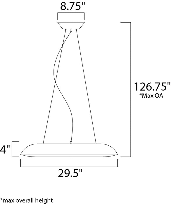 ET2 E22626 Dimple 30" Wide LED Pendant