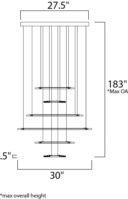 ET2 E22664 Saturn II 6-lt LED Pendant