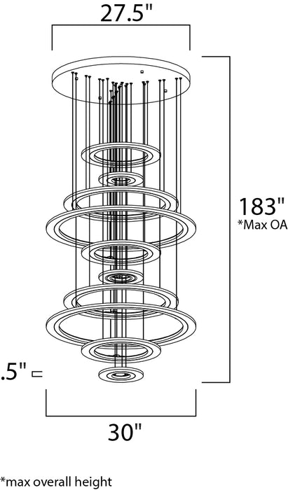 ET2 E22665 Saturn II 10-lt LED Pendant