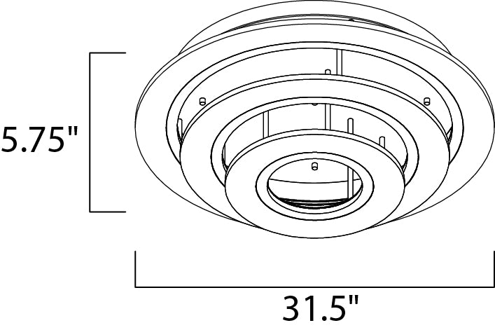 ET2 E22667 Saturn II 3-lt LED Flush Mount