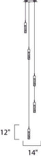 ET2 E22775 Fizz IV 5-lt LED Pendant