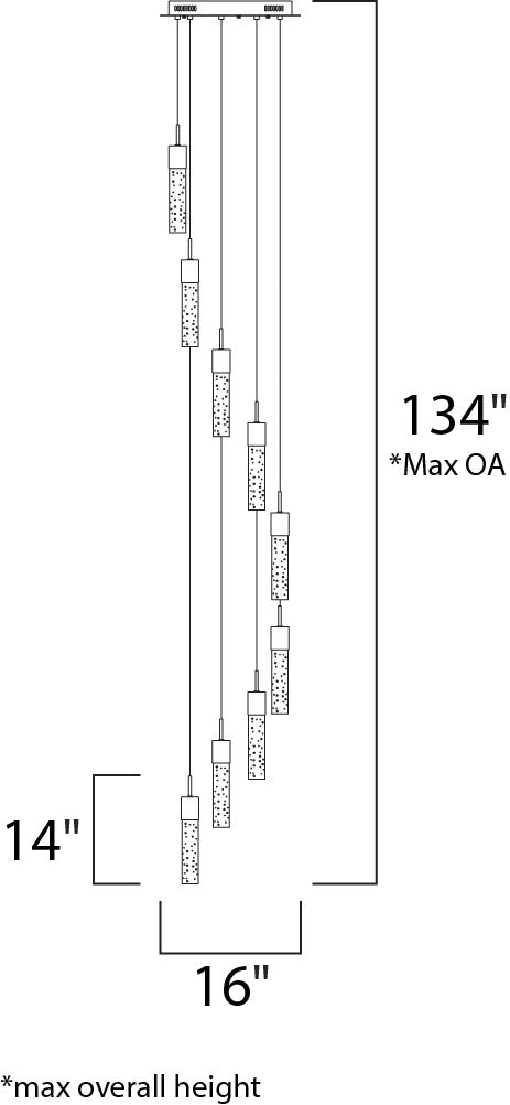 ET2 E22779 Fizz IV 9-lt LED Pendant