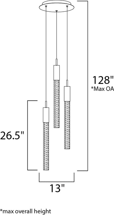ET2 E22873 Big Fizz 3-lt LED Pendant