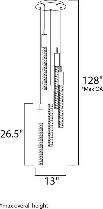 ET2 E22875 Big Fizz 5-lt LED Pendant