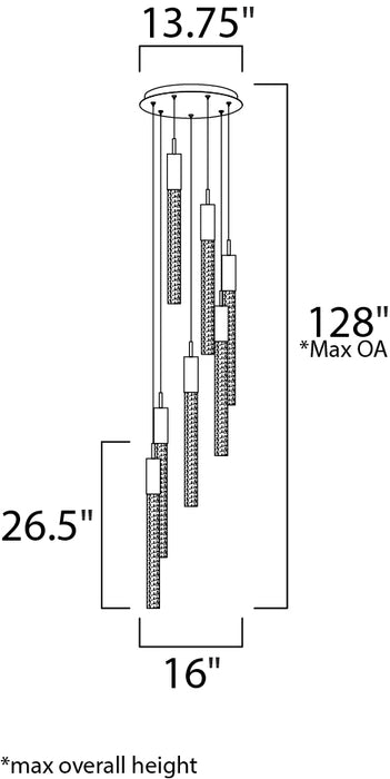 ET2 E22877 Big Fizz 7-lt LED Pendant