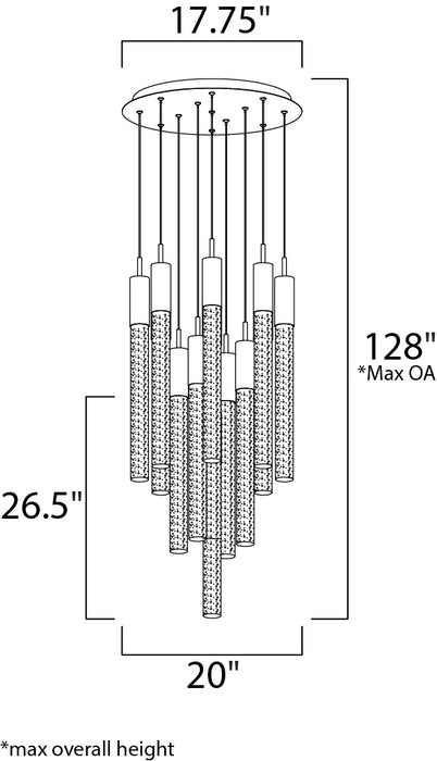 ET2 E22878 Big Fizz 13-lt LED Pendant