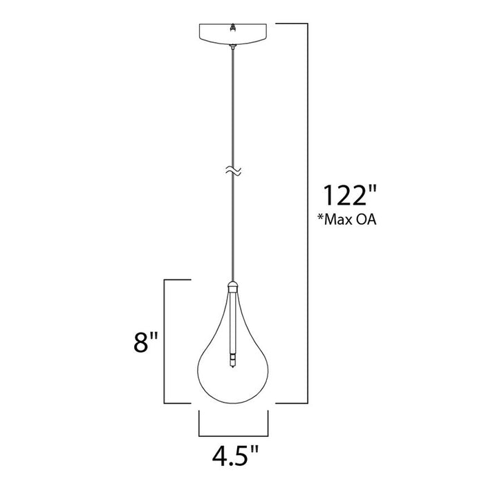 ET2 E23111 Larmes 1-lt Pendant