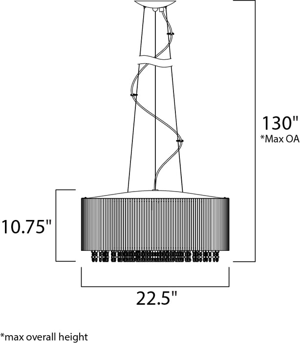 ET2 E23137 Spiral 10-lt Pendant