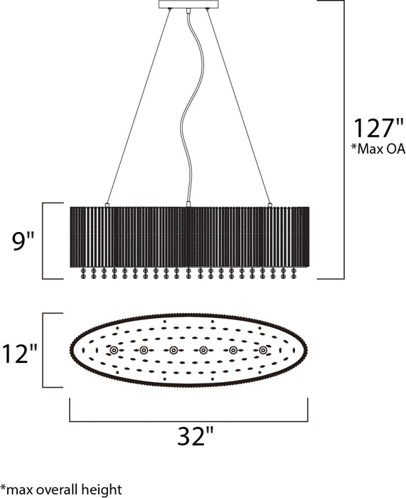 ET2 E23144 Spiral 6-lt Pendant
