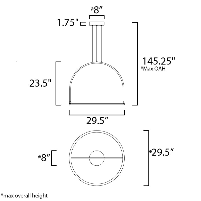 ET2 E23326 Halo 30" 1-lt LED Pendant