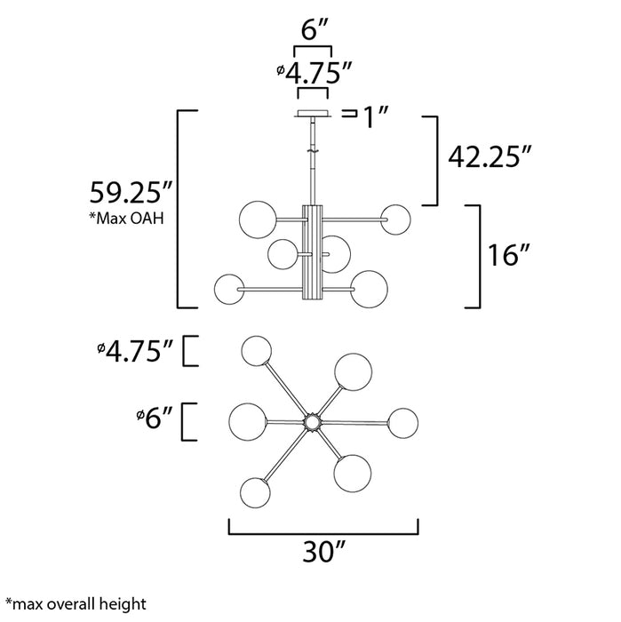 ET2 E24064 Cog 7-lt LED Pendant