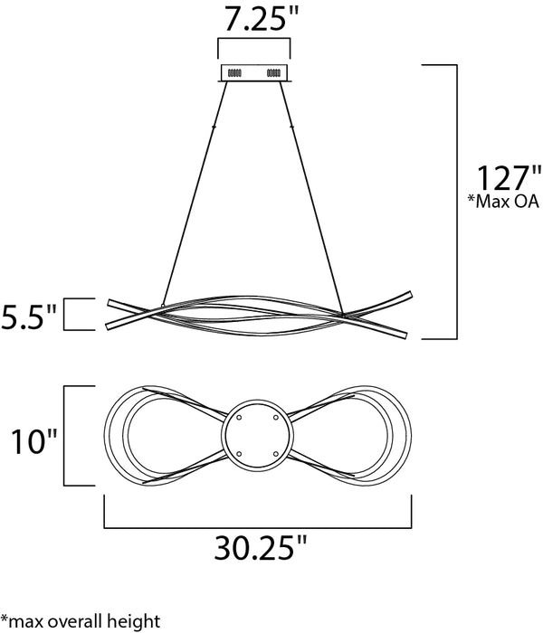 ET2 E24136 Coaster 10" Wide LED Pendant