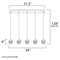 ET2 E24265 Orb 5-lt LED Linear Pendant